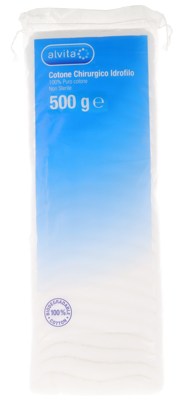 COTONE CHIRURGICO IDROFILO ALVITA 100% PURO COTONE 500 G - farmasorriso.com