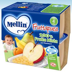 MELLIN FRUTTA PURA FRUTTA MISTA 100 G 4 PEZZI - farmasorriso.com