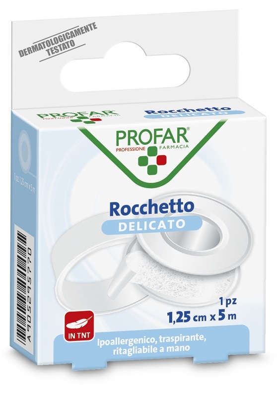 ROCCHETTO TESSUTO NON TESSUTO DELICATO 1,25 CM X 5 M PROFAR - farmasorriso.com