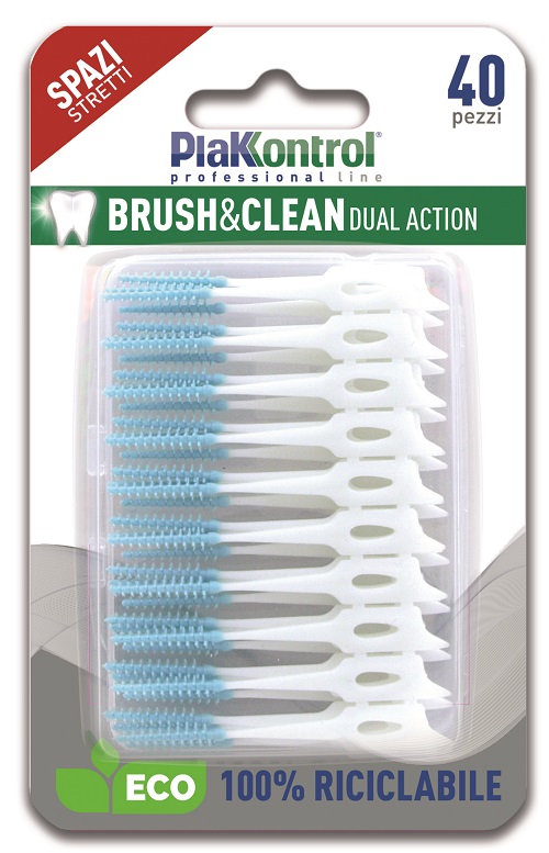 PLAKKONTROL BRUSH & CLEAN SCOVOLINI SPAZI STRETTI 40 PEZZI - farmasorriso.com