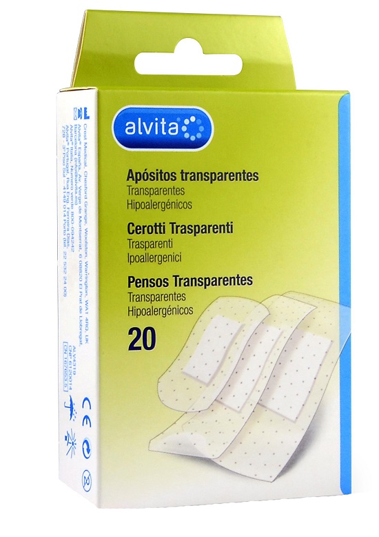 CEROTTO TRASPARENTE 20 PEZZI ALVITA - farmasorriso.com