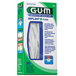 GUM IMPLANT + FLOSS FILO INTERDENTALE 50 PEZZI - farmasorriso.com