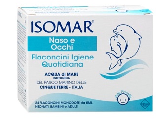 ISOMAR SOLUZIONE ISOTONICA ACQUA MARE IGIENE QUOTIDIANA 24 FLACONCINI MONODOSE 5 ML - farmasorriso.com