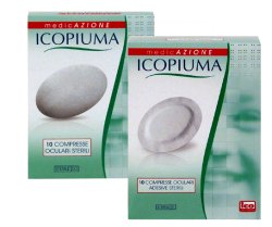 ICOPIUMA GARZA COMPRESSA OCULARE DI COTONE 10 PEZZI - farmasorriso.com