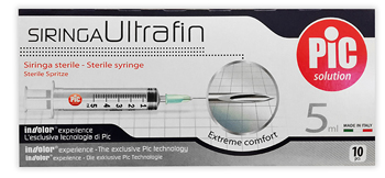SIRINGA PIC ULTRAFINE 5 ML AGO 14 10 PEZZI - farmasorriso.com