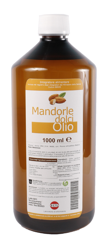 MANDORLE DOLCI OLIO 1000 ML - farmasorriso.com