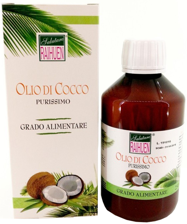 RAIHUEN OLIO COCCO GRADO ALIMENTARE 250 ML - farmasorriso.com