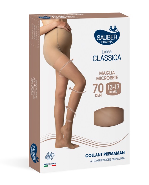 SAUBER COLLANT PREMAMAN 140 DENARI MAGLIA MICRORETE NEUTRO BEIGE 5 LINEA CLASSICA - farmasorriso.com