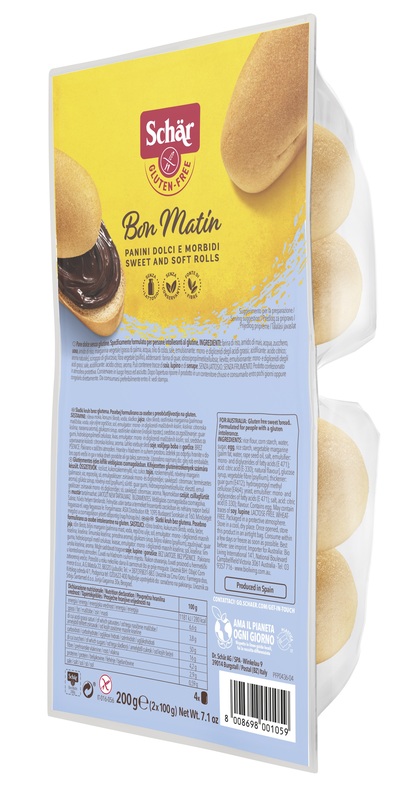 SCHAR BON MATIN PANINI DOLCI E MORBIDI SENZA LATTOSIO 2 PEZZI DA 100 G - farmasorriso.com