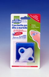 CUSCINETTO PER DITA A MARTELLO REALIZZATO IN GEL DI SILICONEBIANCO SEMITRASPARENTE SAGOMATA PER PROTEGGERE E DISTENDERE LE DITA CONTRATTE IGIENEPIEDE 2 PEZZI - farmasorriso.com