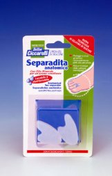 SEPARADITA ANATOMICO PER PIEDE REALIZZATO IN GEL DI SILICONE BIANCO SEMITRASPARENTE SAGOMATO IGIENEPIEDE 2 PEZZI - farmasorriso.com