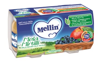 MELLIN OMOGENEIZZATO MELA MIRTILLO 100 G 2 PEZZI - farmasorriso.com