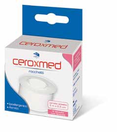 CEROTTO ADESIVO IN ROCCHETTO CEROXMED IN TESSUTO NON TESSUTO AERATO IPOALLERGENICO BIANCO 500X2,5 CM 1 PEZZO - farmasorriso.com