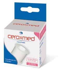 CEROTTO ADESIVO IN ROCCHETTO CEROXMED IN TESSUTO NON TESSUTO AERATO IPOALLERGENICO BIANCO 500X5 CM 1 PEZZO - farmasorriso.com
