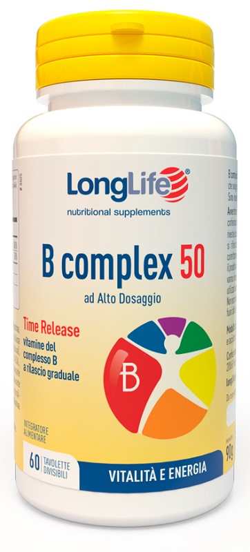 LONGLIFE B COMPLEX 50 RILASCIO GRADUALE 60 TAVOLETTE DIVISIBILI - farmasorriso.com