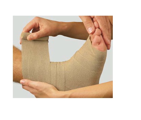 BENDA ELASTICA DAUERBINDE F ALTA ESTENSIBILITA' COMPRESSIONE LEGGERA 10X700CM CON GRAFFETTE - farmasorriso.com