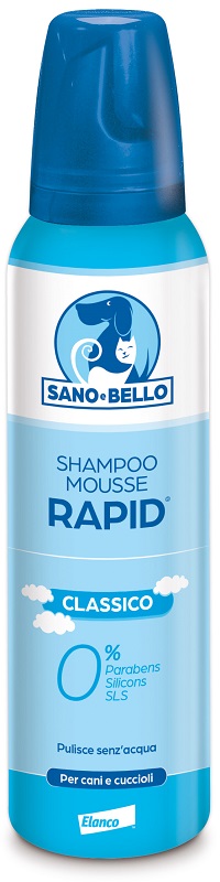 SANO E BELLO SHAMPOO MOUSSE RAPID CLASSICO FLACONE 300 ML PER LAVAGGIO SENZ'ACQUA - farmasorriso.com