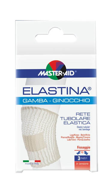 RETE TUBOLARE ELASTICA IPOALLERGENICA MASTER-AID ELASTINA GAMBA/GINOCCHIO 3 MT IN TENSIONE CALIBRO 5 CM - farmasorriso.com