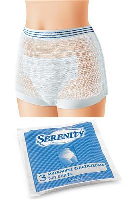 MUTANDINA ELASTICA RETTANGOLARE A RETE SERENITY L 3 PEZZI - farmasorriso.com
