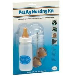 NURSING KIT BIBERON DA 120ML PER ANIMALI + TETTARELLE DI VARIE MISURE + SCOVOLINO PER PULIZIA - farmasorriso.com