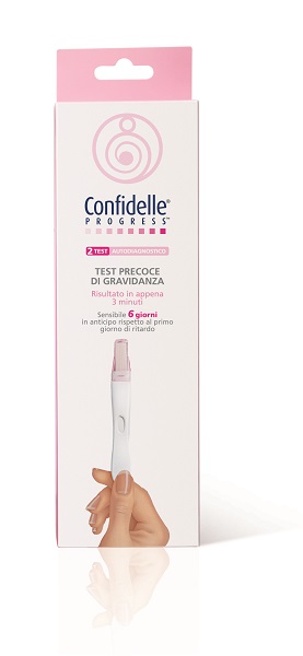 TEST PRECOCE DI GRAVIDANZA CONFIDELLE PROGRESS 2 PEZZI - farmasorriso.com
