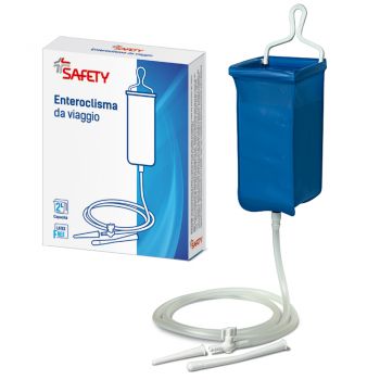 ENTEROCLISMA DA VIAGGIO KLISTER IN GOMMA CON CANNULA ANALE EVAGINALE 2 LITRI - farmasorriso.com