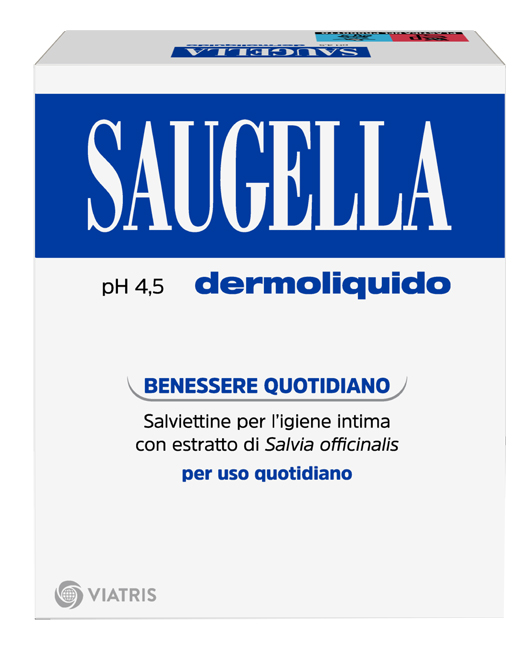 SAUGELLA DERMOLIQUIDO PH 4,5 SALVIETTINE IGIENE INTIMA BENESSERE QUOTIDIANO 10 PEZZI - farmasorriso.com