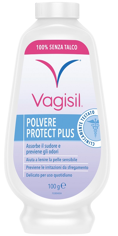 VAGISIL POLVERE PROTECT PLUS IGIENE FEMMINILE 100 G - farmasorriso.com