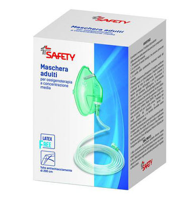 MASCHERA PER OSSIGENOTERAPIA CON TUBO 200CM - farmasorriso.com