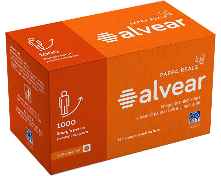 ALVEAR 1000 PAPPA REALE 10 FLACONCINI GUSTO ARANCIA - farmasorriso.com