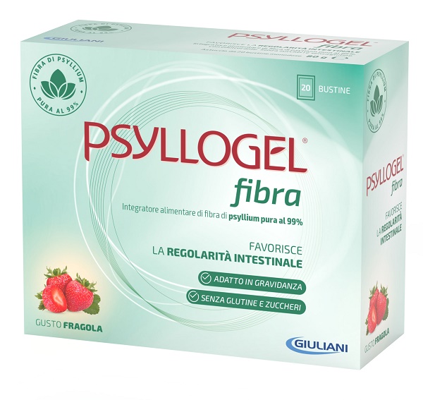 PSYLLOGEL FIBRA FRAGOLA 20 BUSTINE - farmasorriso.com