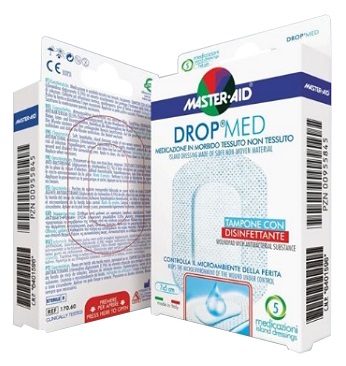 MEDICAZIONE COMPRESSA AUTOADESIVA DERMOATTIVA IPOALLERGENICA AERATA MASTER-AID DROP MED 10,5X30 3 PEZZI - farmasorriso.com