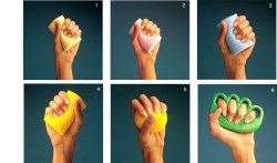MANUS ABILIS PALLINA PER RIABILITAZIONE MANO 5 GIALLO SCURO SFORZO MASSIMO - farmasorriso.com
