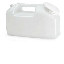 CONTENITORE A TANICA PER LA RACCOLTA DELLE URINE 24 ORE,IN POLIETILENE TRASPARENTE+TAPPO A VITE CON SCALA GRADUATA DA 500 A 2500ML - farmasorriso.com