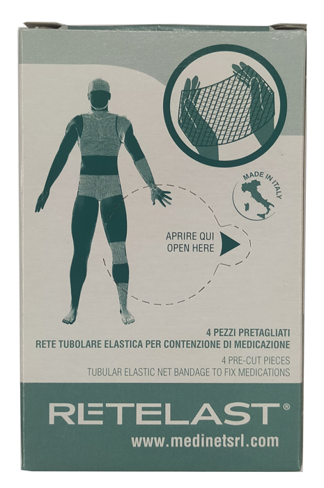 RETE TUBOLARE RETELAST ELASTICA PRETAGLIATA BIANCA PER MANO 4 PEZZI - farmasorriso.com