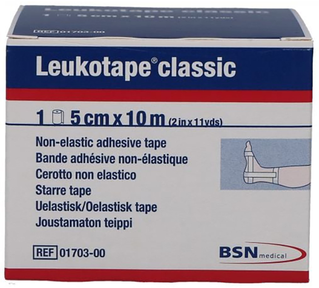 LEUKOTAPE BENDA ANELASTICA PER BENDAGGI FUNZIONALI 5X100 CM - farmasorriso.com