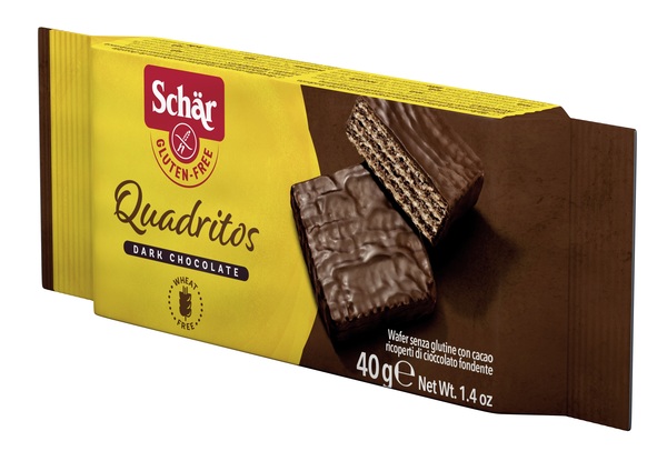 SCHAR QUADRITOS WAFER CON CACAO RICOPERTI DI CIOCCOLATO FONDENTE 40 G - farmasorriso.com
