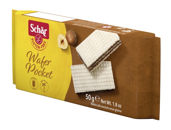 SCHAR WAFER POCKET ALLA NOCCIOLA 50 G - farmasorriso.com