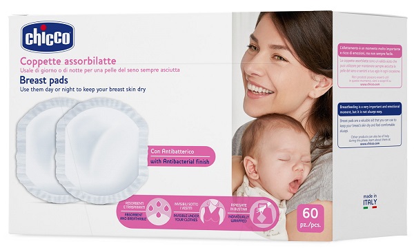 CHICCO COPPETTA ASSORBILATTE ANTIBATTERICA 60 PEZZI - farmasorriso.com