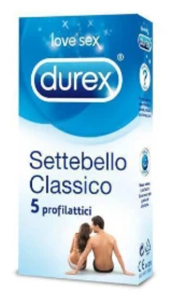 PROFILATTICO DUREX SETTEBELLO CLASSICO 5 PEZZI - farmasorriso.com