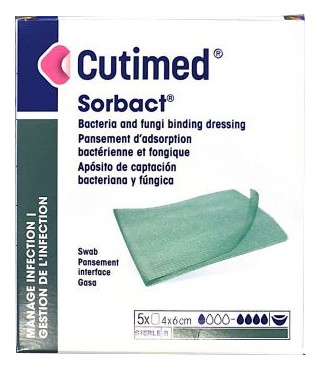 GARZA ASSORBENTE CUTIMED SORBACT 4X6CM 5 PEZZI - farmasorriso.com