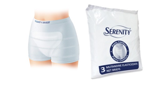 MUTANDINA A RETE PER INCONTINENZA SERENITY PANTY COMFORT L 3 PEZZI - farmasorriso.com
