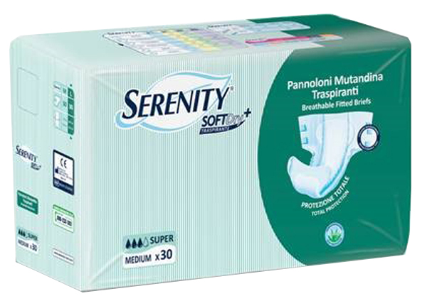 PANNOLONE PER INCONTINENZA A MUTANDINA SERENITY SOFTDRY+ ALOE SUPER MEDIUM 30 PEZZI - farmasorriso.com