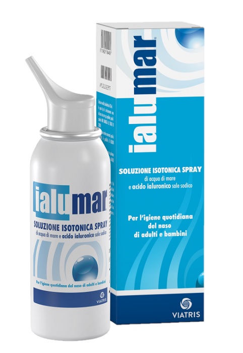 SOLUZIONE ISOTONICA SPRAY DI ACQUA DI MARE ACIDO IALURONICO SALE SODICO PER IGIENE NASO ADULTI E BAMBINI 100ML - farmasorriso.com