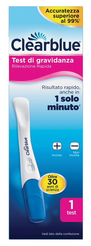 TEST DI GRAVIDANZA CLEARBLUE RILEVAZIONE RAPIDA 1 PEZZO - farmasorriso.com