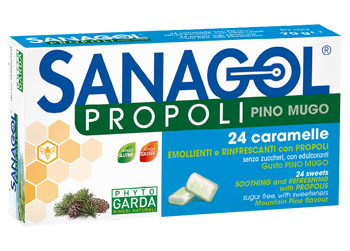 SANAGOL PROPOLI PINO MUGO 24 CARAMELLE - farmasorriso.com
