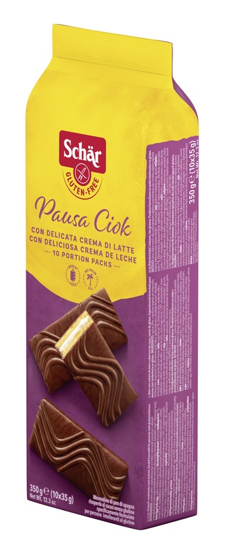 SCHAR PAUSA CIOK MERENDINE DI PAN DI SPAGNA CON CREMA DI LATTE 10 PEZZI DA 35 G - farmasorriso.com