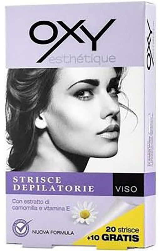 OXY STRISCE DEPILATORIE VISO 20 PEZZI - farmasorriso.com