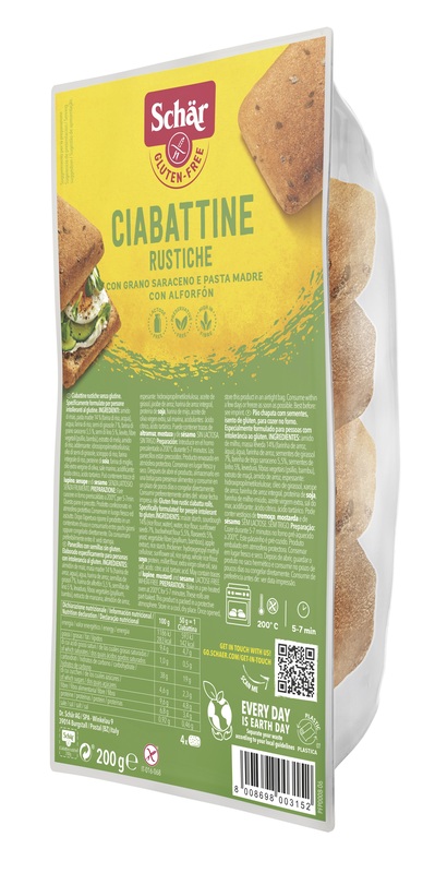 SCHAR CIABATTINE RUSTICHE SENZA LATTOSIO 200 G - farmasorriso.com