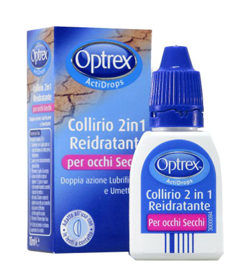 GOCCE OCULARI OPTREX ACTIDROPS 2IN1 REIDRATANTE OCCHI STANCHI 1 PEZZO - farmasorriso.com